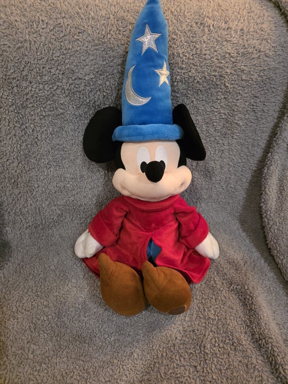 Disney Store Sorcerer Fantasia Mickey Mouse Plush 24” Wizard Stamped PRISTINE
